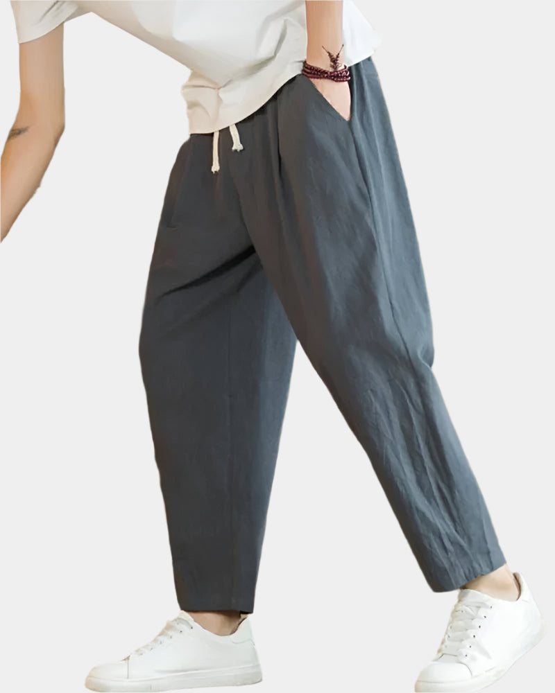 Cotton and Linen Capri Pants
