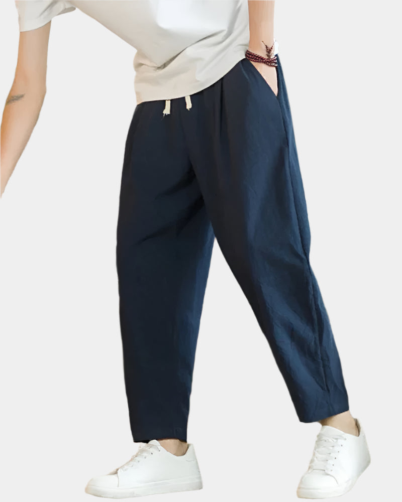 Cotton and Linen Capri Pants