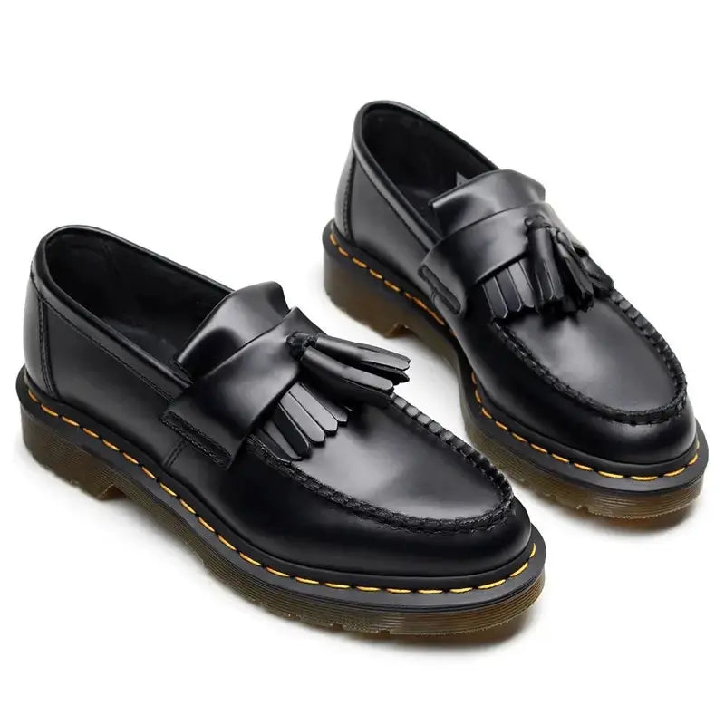 Elegant Black Leather Loafers