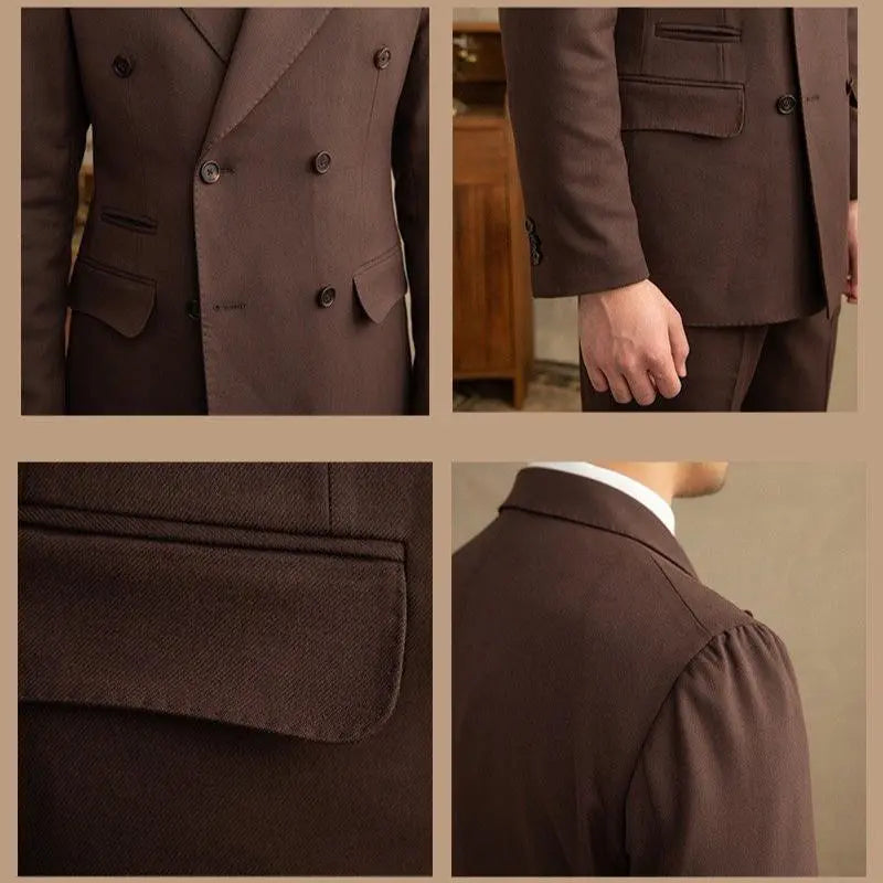 Elegant Belvedere Gabardine Suit Set (Jacket & Trousers)